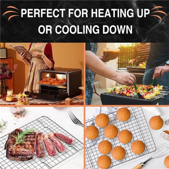 Cooling Rack for Baking 2-Pack, 15 x 10 Inches Baking Rack, Stainless Steel - Picture 6 of 7